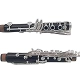 Ebony Wood Clarinet 17 Keys Bb Tune Musical Instrument With Case Accessories