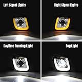 VEISUTOR LED Fog Light Kit for Goldwing, Rectangular Driving Fog Lamps Turn Signal Running Lights for Honda Gold Wing GL1800 2012-2017 F6B 2013-2017 Accessories