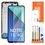 AMOLED for Xiaomi Redmi Note 13 4G Screen Replacement for Xiaomi Redmi Note 13 4G LCD 23129RAA4G, 23124RA7EO LCD Digitizer Touch Screen Assembly with Frame(Not for Note 13 Pro 4G)