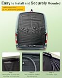 Vanhoxcci Van Bug Screen Fit for Mercedes Sprinter 2007-2024 High Roof Rear Door Mosquito Net Campervans Flyscreen Mesh, Center Magnetic Closure