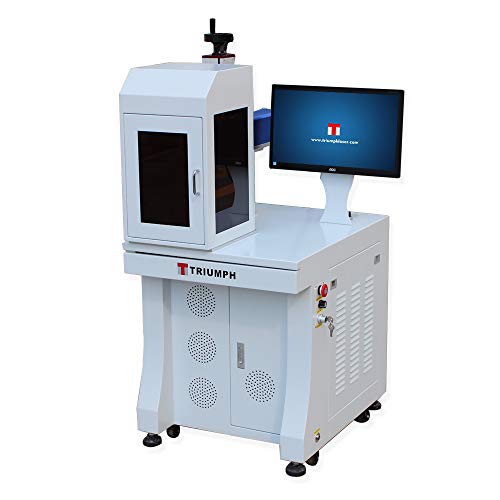 Triumph 50w Fiber Laser Marking deep Engraving Machine Metal polymers Parts Marker Engraver Rotary jewllery Silver Cutting Firearms 110x110 and 200x200mm Lens