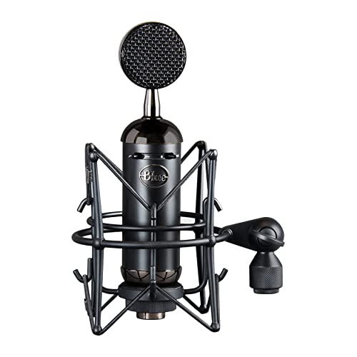 Blue Blackout Spark SL XLR Condenser Microphone for Pro Recording, Streaming, Podcasting, Gaming, with Large Diaphragm Cardioid Mic Capsule, Shockmount, Detailed Natural Sound, Protective Case - Black