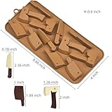 EDUEE Halloween Chocolate Molds Knife Silicone Candy Molds 3pcs for Resin, Soap, Ice, Fondant, Cupcake Decoration