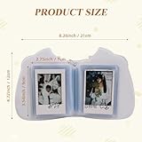 Small Photo Album 2x3 Inch Cute Kpop Photocard Binder with Pendant Mini Photo Album Photo Card Holder, Compatible with Fujifilm Instax Polaroid Film, 40 Pockets