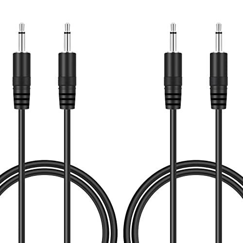 Bolvek 2 Pack 3ft 3.5mm 1/8" Male TS Mono Plug to 3.5mm Male Mono Jack Audio Cable