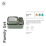 Klean Kanteen Rise Food Box Family Set - Versatile Food Containers for Lunch & Meal Prep - Dishwasher, Microwave & Oven Safe - Sea Spray (3 Containers)