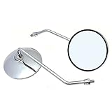 MMG Adjustable Mirror Set, 8mm RH/RH Thread, Chrome Round Shape, Motorcycle Scooter (0514)