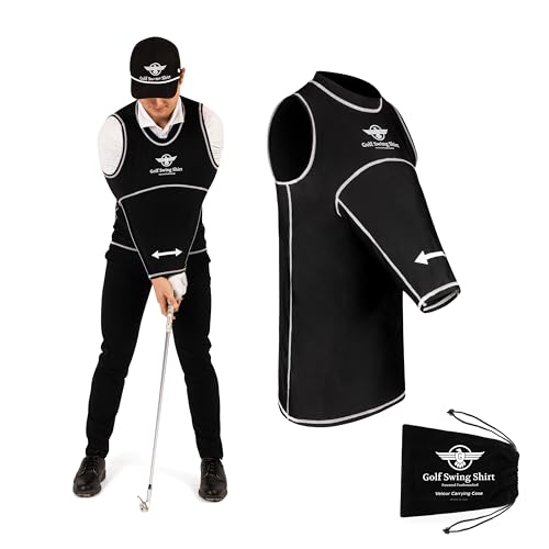 GOLF SWING SHIRT Trainer – Golf Training Aid for Better Swing, Real-Time Feedback, Fatigue Relief – Unisex, Black, S/M/L/XL