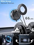 Upgraded 360° Vacuum Magnetic Phone Holder, Magnetic Car Phone Mount, Hands-Free Suction Cup Phone Holder for Car/Gym/Mirror/Shower/Smooth Surface, Car Mount Fit for iPhone 16 Pro Max/ Android Black