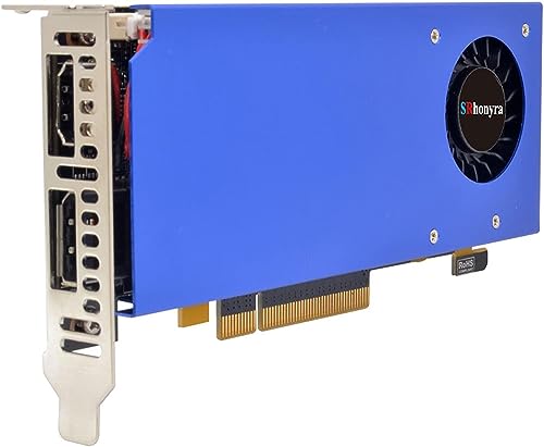 SRhonyra RX 550 4GB Low Profile Graphics Card GDDR5 128-Bit Radeon Video Card HDMI DisplayPort Dual Monitor Video Card PCI-e 3.0 Bus Powerred x8 x16 Compatible SFF PC Build