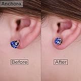 Anchora Original Magic Earring Backs for Droopy Ears | Earring Lifters for Heavy Earring | Earing Lifter Backs BAX | Earlobe Secure Clear Miracle (2 Silver 1 Gold)