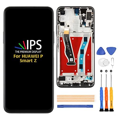 A-MIND for Huawei P Smart Z STK-LX1/Y9 Prime 2019 LCD Display Touch Digitizer Screen Replacement Full Assembly Repair Kits with Tools (Black with Frame)