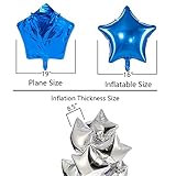 Blue Star Balloon 18 Inches Foil Balloons Mylar Helium Balloons for Birthday Party Wedding Baby Shower Decorations, Pack of 20