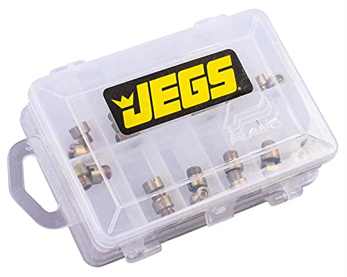 JEGS Carburetor Standard Main Jet Kit | Compatible With Gasoline | Includes One Pair Each of 80-90 Sizes And Storage Case | 1/4-32 Thread