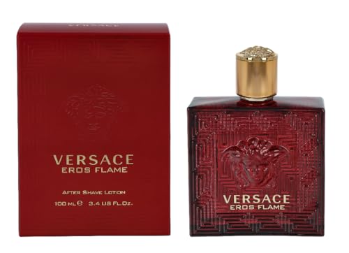 Versace EROS FLAME after shave 100 ml / 3.4 oz GLASS BOTTLE New In Box