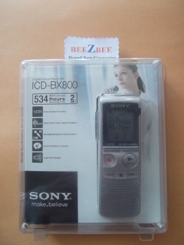 Sony ICD-BX800 2 GB Flash Memory Digital Voice Recorder (Silver)