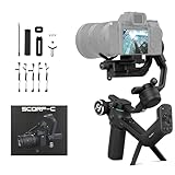 FeiyuTech SCORP-C Camera Stabilizer Handheld Gimbal for DSLR&Mirrorless Camera Fits Sony/Canon/Nikon/Panasonic/Fujifilm,Max 5.51lbs Professional 3-Axis Video Stabilizer,Official-Authorized