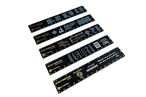 EIM Technology STEM Flashrulers | PCB Ruler 6 Inch 5 Counts | 154 Millimeter Ruler | Stem Education | Math & Physics & Chemistry Ruler | Multifunctional Ruler | Printed Circuit Board Ruler