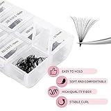 Volume Lash Extensions FADLASH 600pcs 20D Premade Fans Eyelash Extensions C Curl Pointy Base Pre Made Fans Lash Extension Mixed Tray Eyelash Extension Premade Fans (20D-0.07C-14-20mm)