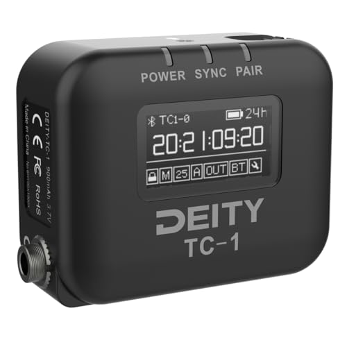 Deity TC-1 Wireless Timecode Box Generator with Locking 3.5mm Timecode Port, Bluetooth 5.0 Connectivity, and Sidus Audio App Support (Black)