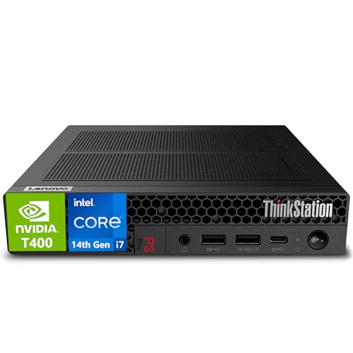Lenovo ThinkStation P3 Tiny Intel i7-14700, 64GB DDR5, 2TB NVMe, T400 4GB Graphics, WiFi 6E + BT, RJ-45, 3X miniDP, DP Port, HDMI (5 Monitor Max), Win 11 Pro, 3YR, Business Desktop