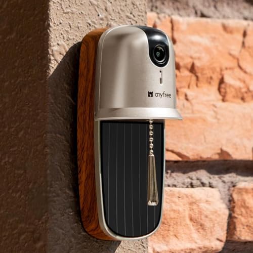 anyfree Hello Doorbell Camera Wireless with Solar Powered Battery, Video Doorbell with Chime, AI Motion Detection&Alert, 2.4&5G WIFI, HDR Ultra-Clear, 3280ft 2-Way Talk, Cloud Storage,Custom Ringtones