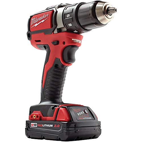 Milwaukee 2801-21P M18 18-Volt Lithium-Ion Compact Brushless Cordless 1/2 in. Drill/Driver Kit