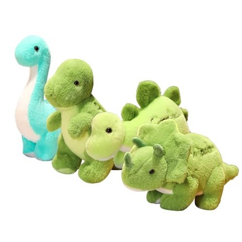 BUALR 4PCS Dinosaur Stuffed Animal Toys,Dinosaur Plush Figure Toys Small Dino Pterosaur Plush Toys Party Favors Cute Plush Doll Soft Stuffed Animal Gift for Boys Girls Baby Kids Toddlers (Large)