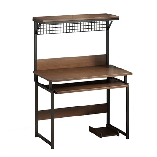 AOTPA Mesa De Escritorio para Computadora Multifunctional Desktop Computer Desk Home Desk Workstation with Storage Bookshelf with Keyboard Tray and CPU Stand Study Desk for Bedroom(60 * 45 * 128cm)
