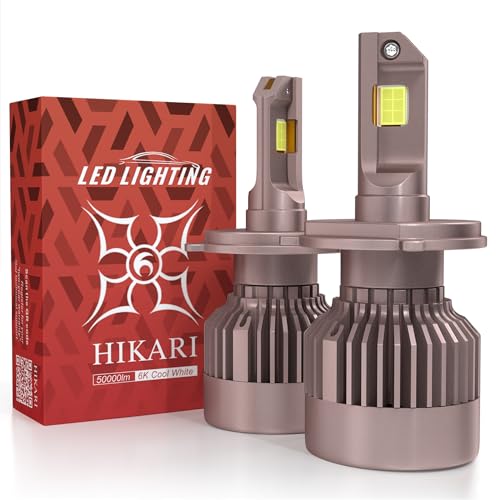 Hikari 2025 Future 50000LM H4/9003 LED Fog Light, 65W Titanova LED, 6000K Cool White, IP68 Waterproof, Foglight,Plug & PlayPack of 2