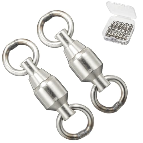 釣魂 Tsuridamashii Made in Japan 6 Ball Bearing Fishing Swivel 360° Smooth Rotation Rustproof Stainless Steel Size #7 396 lb Test Saltwater Freshwater Heavy Duty Tackle