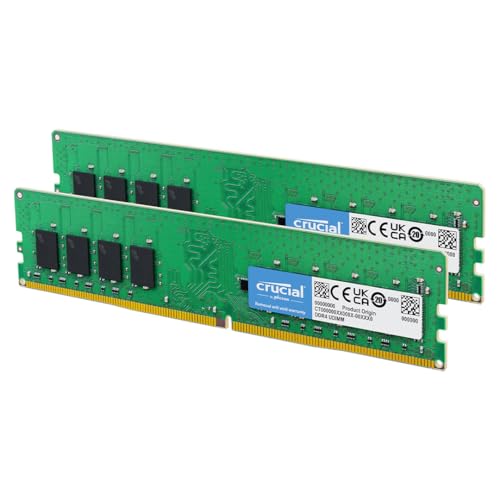 Crucial 16GB DDR4 RAM Kit (2x8GB), 2400MHz (PC4-19200) CL17 UDIMM 288-Pin Unbuffered Desktop Memory, Compatible with 13th Gen Intel Core and AMD Ryzen 7000 - CT2K8G4DFS824A