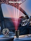 Starlight Retractable Car Charger with Retractable Cables, Starlight in Car Roof 4 in 1 Super Fast Car Phone Charger, 2 USB Ports Starry Sky Car Charger Adapter, Compatible with iPhone 15 14 13