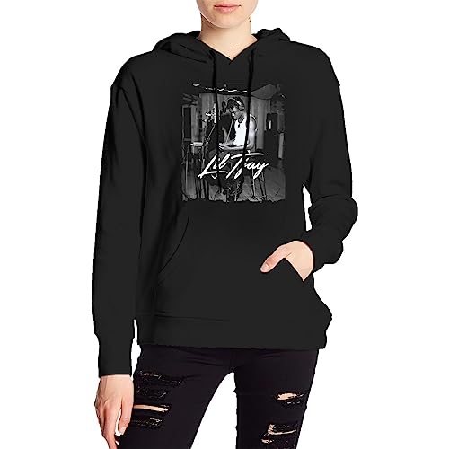 AOIJHojahQ Lil Rapper Singer Tjay Women's Hoodies Couple's Sweatshirt Hooded Pullover Active Long Sleeve with Kangaroo Pockets Man's Oversized Novelty Shirt Couple Hoodies Black Large