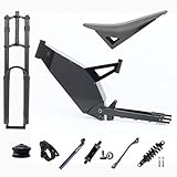 KEYU F6 Step Through Carbon Mountain Fat 26 Aluminum Dirt Full Suspension Bosch Enduro Stealth Bomber Electric Bicycle Bike Ebike Frame