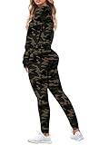 Fixmatti Women Sweatsuits Camo Printed Activewear Jogger Sweatpants 2 Piece Track Suit S