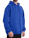 Hatant Oversized Hoodie Sweatshirts for Men Couples Heavyweight Hoodies Pullover Vintage Mens Acid Wash Sweaters Hoodies with Pocket Men's Fashion Hoodies Sweatshirts 2025 Blue-S