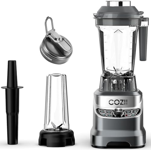 COZII Professional Plus Blender,2000W Peak Watts,Countertop Blenders for Kitchen, 64 Oz Pitcher/21-Oz To-go Cup,7 Preset Programs and Total Crushing Technology for for Smoothies Ice and Frozen Fruit