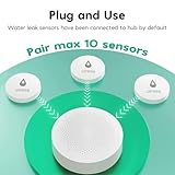 Winees WiFi Water Leak Detector, 3 Pack Water Sensors with 100dB Adjustable Alarm, Leak Alert Email&SMS Notification, 200M Transmission for Basement, Bathroom, Laundry, IFTTT, S1 Plus, 2.4G WiFi Only