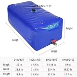 HZGREEN Water Bladder 400L/100G Water Tank Storage Container Foldable Portable Large Capacity Soft Bag Suitable for Outdoor Easy to Carry Out