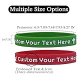 10/30/50/100 PCS Custom Silicone Wristbands bulk for Events, Party, Awareness, Personalized Multi-color Bracelets Bulk (Embossed Text)