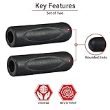 AlveyTech Rubber Hand Grips - Fits Go-Go, Mega Motion & Pride Electric Mobility Scooter, Handlebar Parts for Medical Wheelchairs, Transport Chair, Power Bike, Rollator, E-Bicycle Accessories Hand Grip