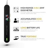 EMF Detector Rechargeable Radio Frequency Electromagnetic Field Radiation Meter 4-in-1 Handheld Digital Cell Phone 5g Detector with Dosimeter Mobile and WiFi Signal Strength Meter