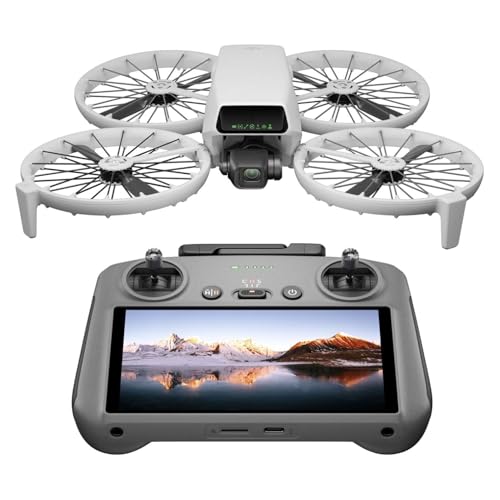 DJI Flip With RC 2 Screen Remote Controller, Follow Me Drone With 4K UHD Camera for Adults, Under 249 g, 3-Axis Gimbal Stabilization, 44000ft/13km Video Transmission, Palm Takeoff, 31-Min Flight Time