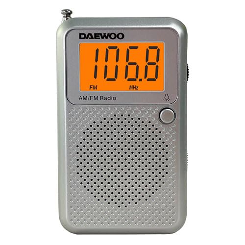 Daewoo DW1115 Portable Radio AM/FM Analogue Tuner Integrated Speaker Grey