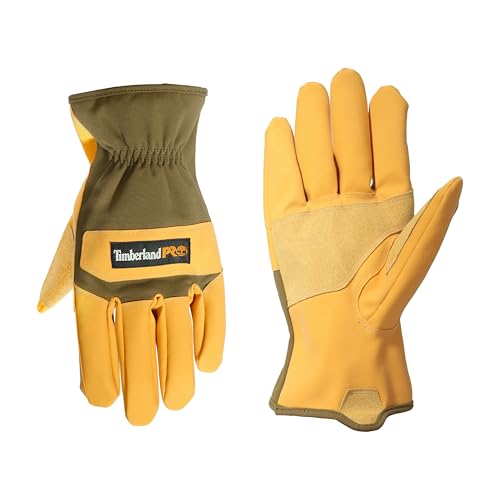 Timberland PRO Women's Insulated Work Gloves - Durable Nylon Canvas Back Hand - Synthetic Leather Palm - Reinforced Palm and Thumb - Warm Lined - Machine Washable, Wheat Multi, X-Small