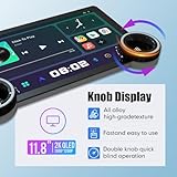 Display Knobs CarPlay/Android Auto Autoradio Android AM/FM Radio Car Navigation Stereo Player GPS 11.8" QLED Touch Screen Headunit Tablet for Passo Myvi Boon Sirion Justy 2005-2009 Octa Core 8G+256G