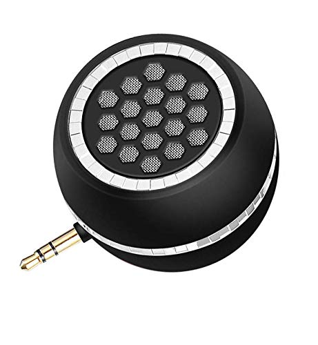 K-Tech Mini Portable Speaker, 3W Line-in Phone Speaker with 3.5mm AUX Audio Interface, Plug and Play for iPhone, iPad, iPod, Tablet, Smartphone