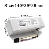 MoVols Vacuum Cleaner Battery 14.4V P1904-4S1P-MM Battery, Compatible for mijia 1C, Sweeping Robot Vacuum Cleaner Cleaning Replacement Battery(White-12800mAh)