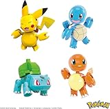 Mega Pokemon Trainer Starter Pack 8 Pokeballs with Characters, 191 Building Blocks, Includes Bulbasaur, Charmander, Squirtle and Pikachu Among Others, Toy +6 Years (HTJ75)